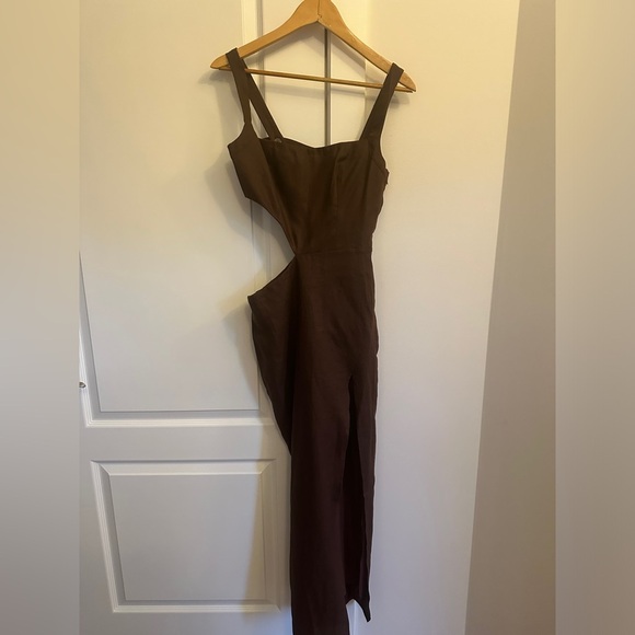 NEW Reformation Satori  Linen Maxi Dress in Brown | size 4 - Picture 8 of 15